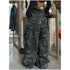 Military Green High Waist Baggy Jeans